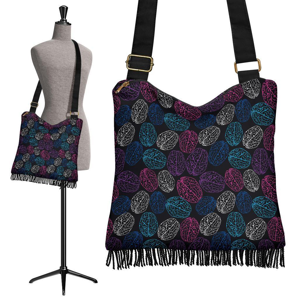 Brain Pattern Print Crossbody bags-grizzshop