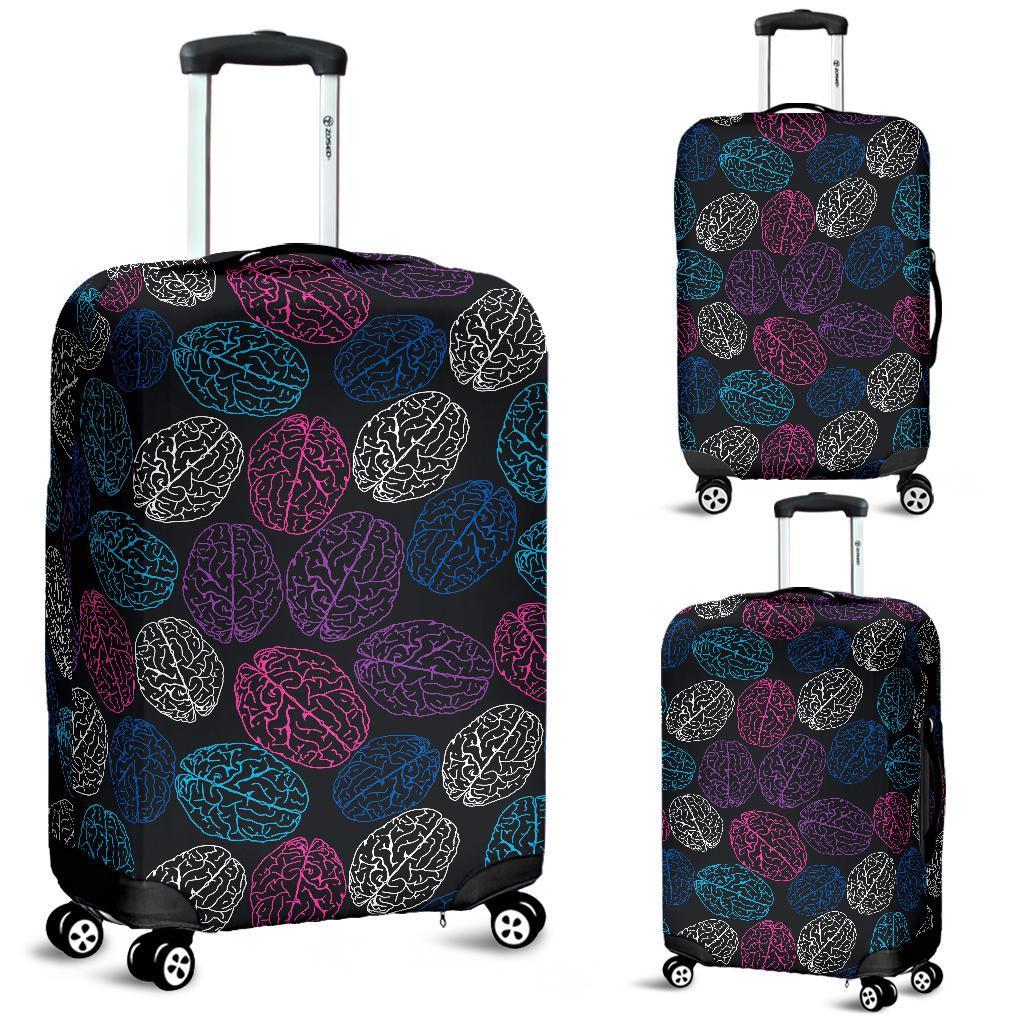 Brain Pattern Print Luggage Cover Protector-grizzshop