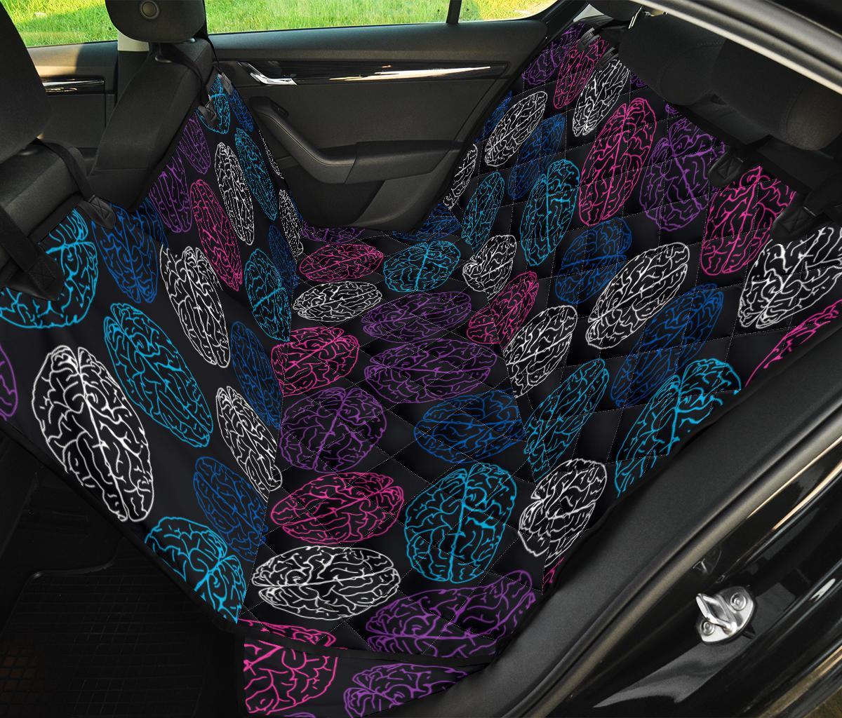 Brain Pattern Print Pet Car Seat Cover-grizzshop