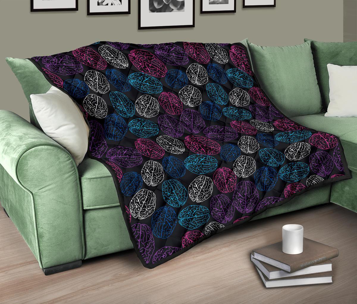 Brain Pattern Print Quilt-grizzshop