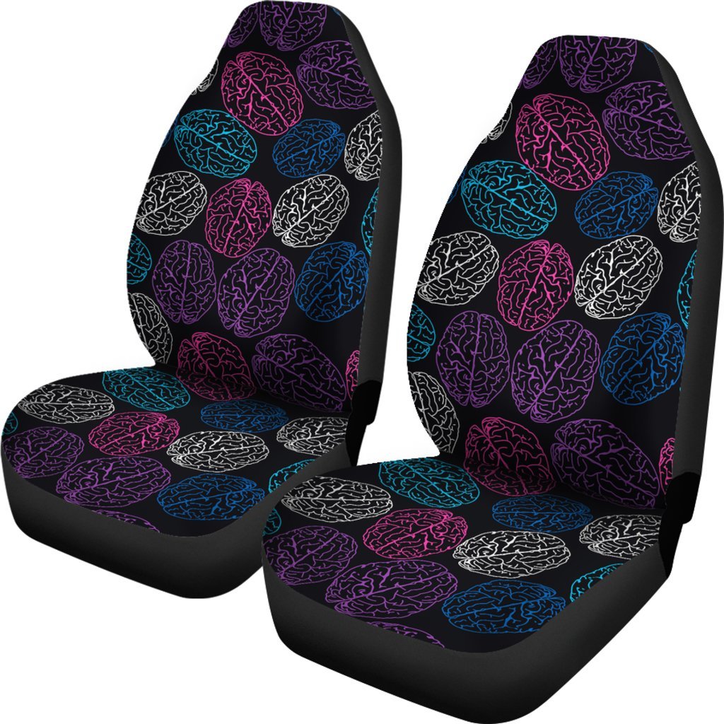 Brain Pattern Print Universal Fit Car Seat Covers-grizzshop