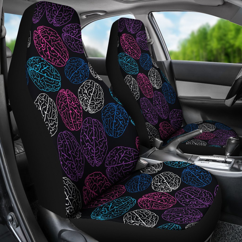 Brain Pattern Print Universal Fit Car Seat Covers-grizzshop