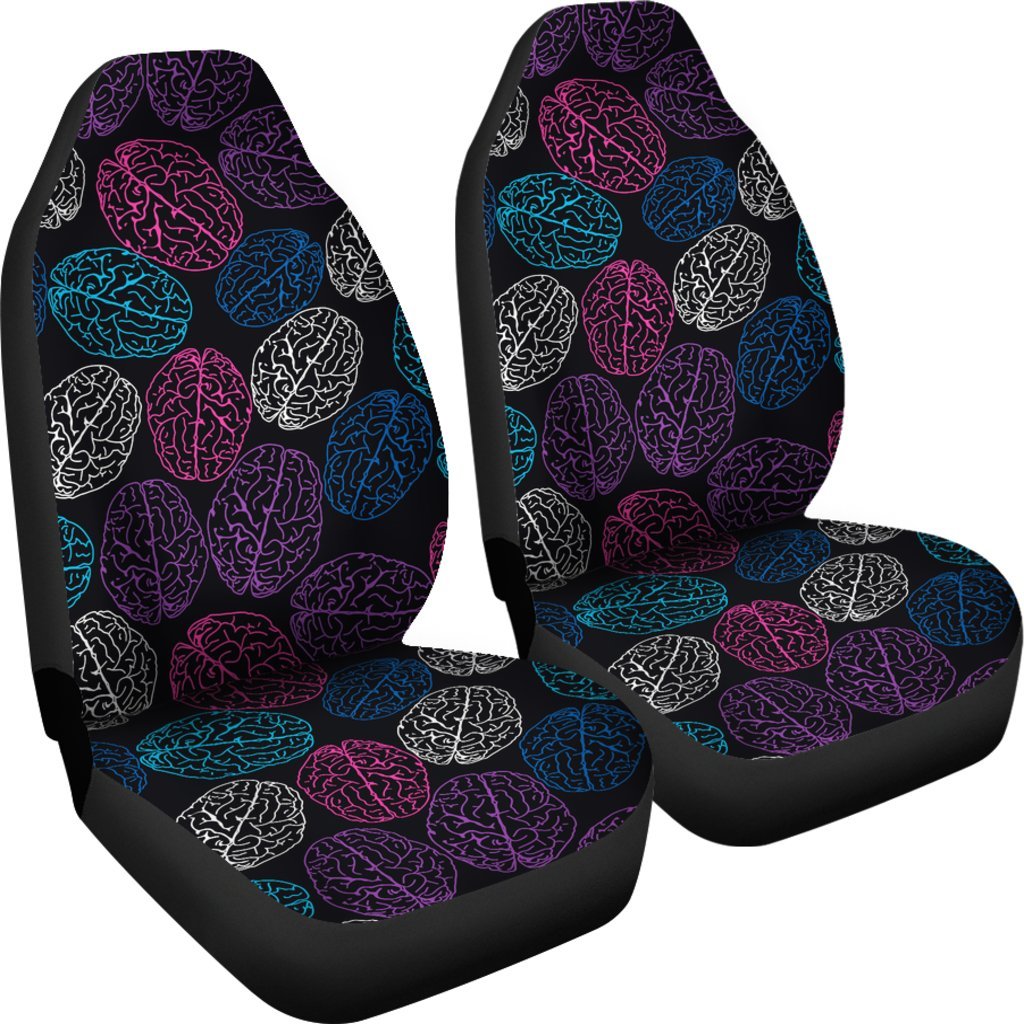 Brain Pattern Print Universal Fit Car Seat Covers-grizzshop