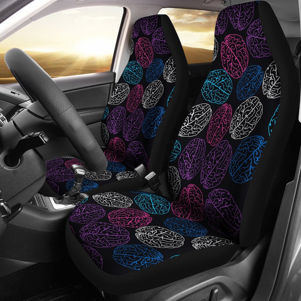 Brain Pattern Print Universal Fit Car Seat Covers-grizzshop