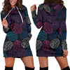 Brain Pattern Print Women Hoodie Dress-grizzshop