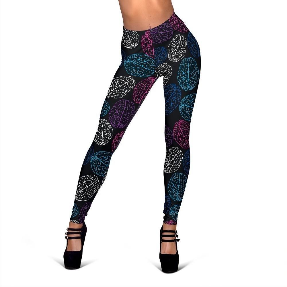 Brain Pattern Print Women Leggings-grizzshop