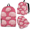 Brain Pink Pattern Print Backpack-grizzshop