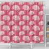 Brain Pink Pattern Print Bathroom Shower Curtain-grizzshop