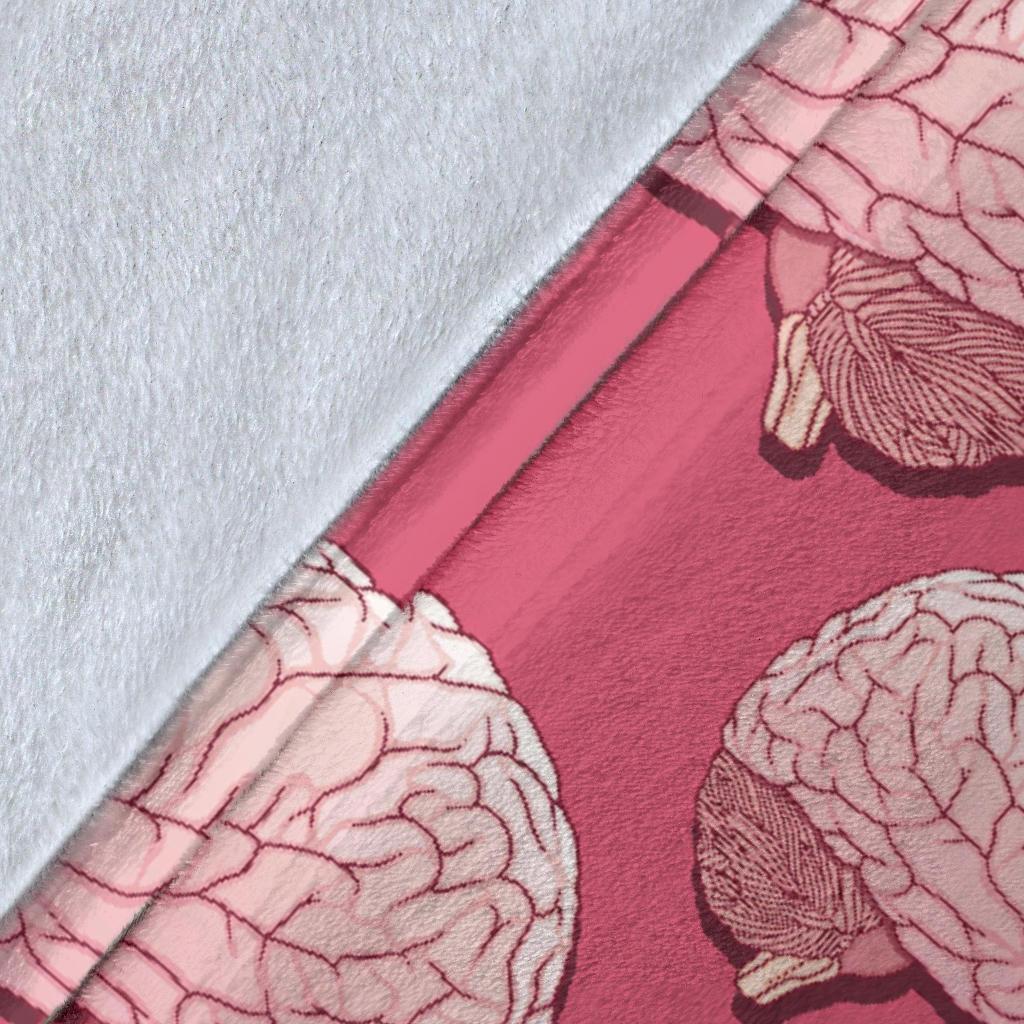 Brain Pink Pattern Print Blanket-grizzshop