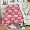 Brain Pink Pattern Print Blanket-grizzshop