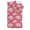 Brain Pink Pattern Print Duvet Cover Bedding Set-grizzshop