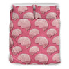 Brain Pink Pattern Print Duvet Cover Bedding Set-grizzshop