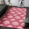 Brain Pink Pattern Print Floor Mat-grizzshop