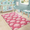 Brain Pink Pattern Print Floor Mat-grizzshop