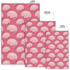 Brain Pink Pattern Print Floor Mat-grizzshop