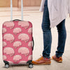 Brain Pink Pattern Print Luggage Cover Protector-grizzshop