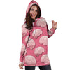 Brain Pink Pattern Print Women Hoodie Dress-grizzshop