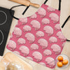 Brain Pink Pattern Print Women's Apron-grizzshop