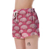 Brain Pink Pattern Print Women's Shorts-grizzshop