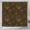 Brain Thinking Pattern Print Bathroom Shower Curtain-grizzshop