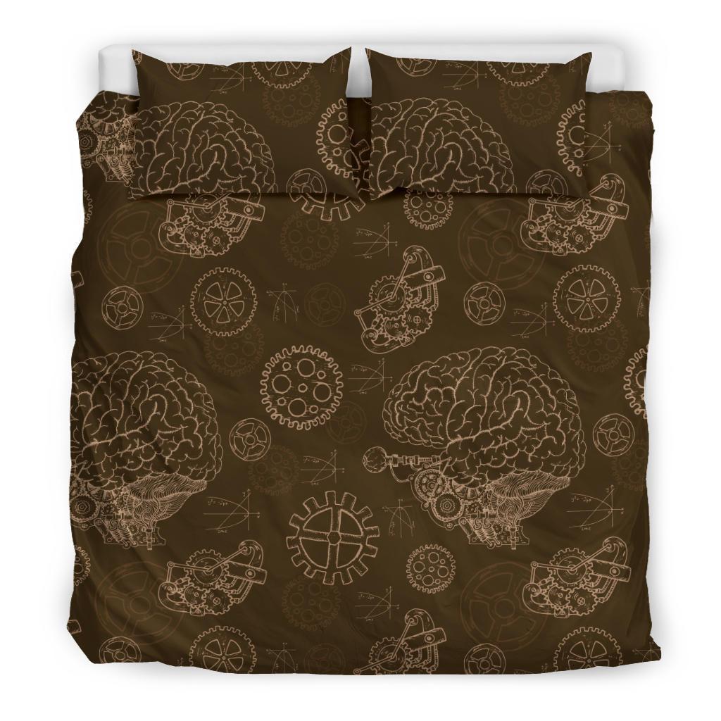 Brain Thinking Pattern Print Duvet Cover Bedding Set-grizzshop