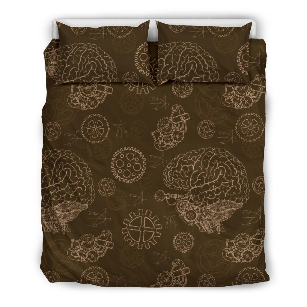 Brain Thinking Pattern Print Duvet Cover Bedding Set-grizzshop