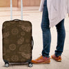 Brain Thinking Pattern Print Luggage Cover Protector-grizzshop