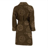 Brain Thinking Pattern Print Men Long Robe-grizzshop