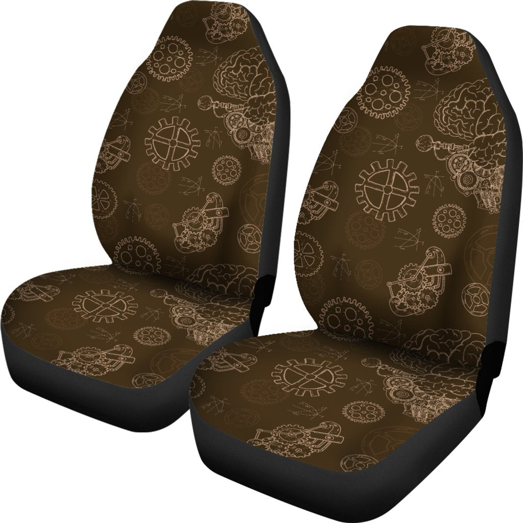 Brain Thinking Pattern Print Universal Fit Car Seat Covers-grizzshop