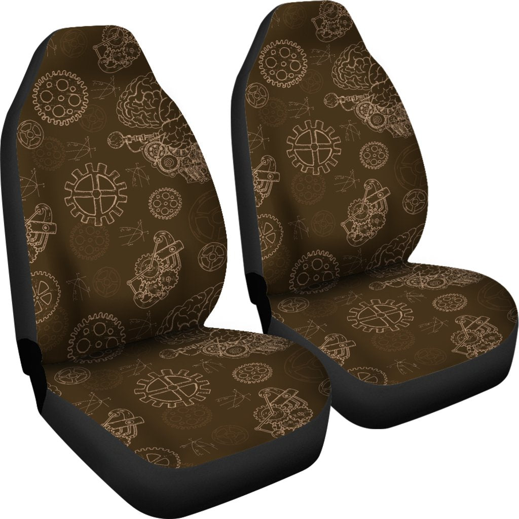 Brain Thinking Pattern Print Universal Fit Car Seat Covers-grizzshop