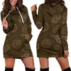 Brain Thinking Pattern Print Women Hoodie Dress-grizzshop