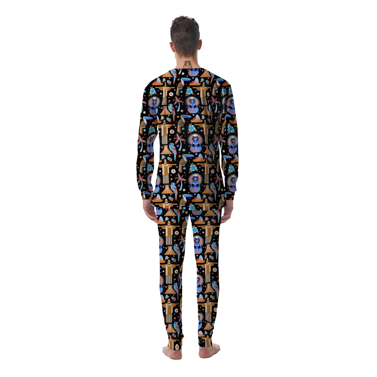 Brazil Symbols Country Print Pattern Men's Pajamas-grizzshop