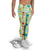 Breakfast Cartoon Print Pattern Men's Leggings-grizzshop