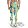 Breakfast Cartoon Print Pattern Men's Leggings-grizzshop