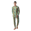 Breakfast Cartoon Print Pattern Men's Pajamas-grizzshop