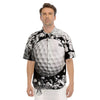 Breaking Wall Golf Ball Print Men's Short Sleeve Shirts-grizzshop