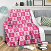 Breast Cancer Awareness Pink Ribbon Pattern Print Blanket-grizzshop