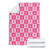 Breast Cancer Awareness Pink Ribbon Pattern Print Blanket-grizzshop