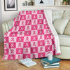 Breast Cancer Awareness Pink Ribbon Pattern Print Blanket-grizzshop