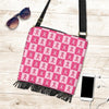 Breast Cancer Awareness Pink Ribbon Pattern Print Crossbody Bags-grizzshop