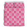 Breast Cancer Awareness Pink Ribbon Pattern Print Duvet Cover Bedding Set-grizzshop