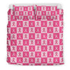 Breast Cancer Awareness Pink Ribbon Pattern Print Duvet Cover Bedding Set-grizzshop