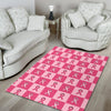 Breast Cancer Awareness Pink Ribbon Pattern Print Floor Mat-grizzshop