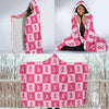 Breast Cancer Awareness Pink Ribbon Pattern Print Hooded Blanket-grizzshop