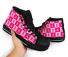 Breast Cancer Awareness Pink Ribbon Pattern Print Men Women's High Top Shoes-grizzshop