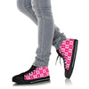 Breast Cancer Awareness Pink Ribbon Pattern Print Men Women's High Top Shoes-grizzshop