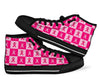 Breast Cancer Awareness Pink Ribbon Pattern Print Men Women's High Top Shoes-grizzshop