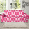 Breast Cancer Awareness Pink Ribbon Pattern Print Sofa Covers-grizzshop