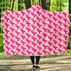 Breast Cancer Awareness Pink Ribbon Print Pattern Hooded Blanket-grizzshop