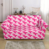 Breast Cancer Awareness Pink Ribbon Print Pattern Loveseat Cover-grizzshop